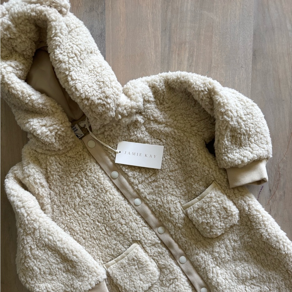 Jamie Kay - Lenny Sherpa Bear Onepiece - Natural/Almond 3Y